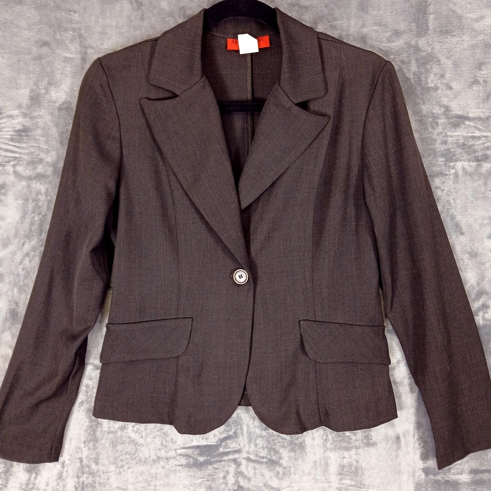 Alyn Paige Blazer Womens 5/6 Brown Single Button Career Work Jacket USA